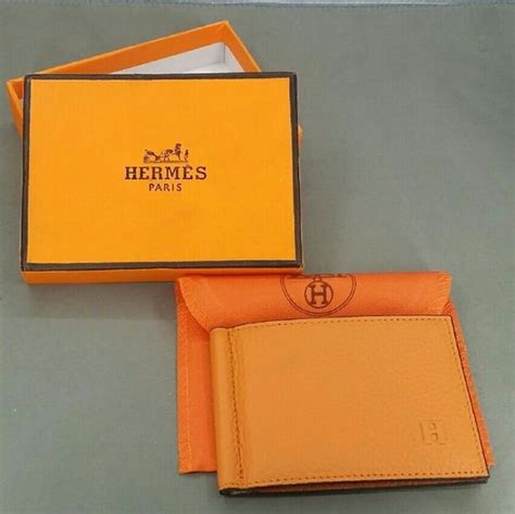 hermes card case orange|Hermes money clip wallet.